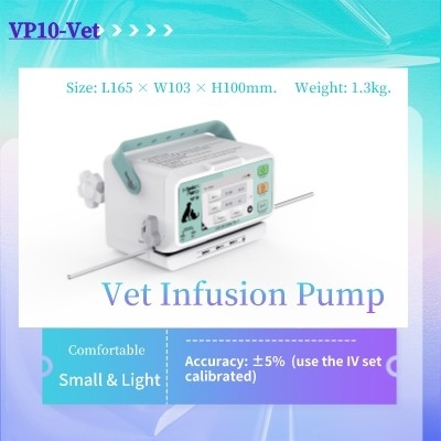 Deteksi Ultrasonik Peralatan Medis Hewan 240V Pompa Infus Dokter Hewan