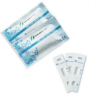 Alat Uji Air Liur Satu Langkah Tes Penetapan Hiv 4.0mm Diagnostik Cepat