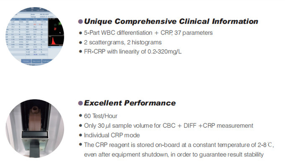 Penganalisis Hematologi Sepenuhnya Otomatis Penganalisis Biokimia BF-6900CRP