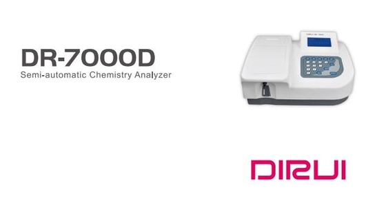 340nm Dirui Biochemistry Analyzer Medis Portabel Semi Otomatis