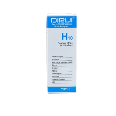 ISO13485 Urine Protein Test Strips H10 Dirui Urine Test Strips Untuk Urinalisis