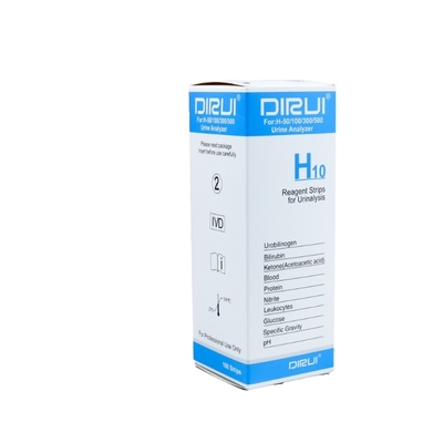 ISO13485 Urine Protein Test Strips H10 Dirui Urine Test Strips Untuk Urinalisis