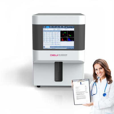 Dirui Automatic Hematology Analyzer Tes Darah Mesin CBC Medis 5 Bagian