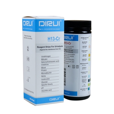 Strip Tes Analisis Urin Diagnostik Medis Strip Reagen Urinalisis ISO
